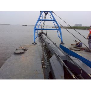Diesel 150cbm/H Blue Color Cutter Head Dredge / 16kw River Dredging Machine