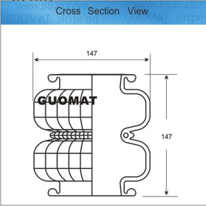 Cheap Firestone 267C1.5 267-1.5 Style 255-1.5 Air Spring Bellows Only Pick And Place Air Bag Rubber for sale