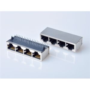 Industrial RJ45 jacks with Integrated Magnetics, 1X4，1000BASE ，HULYN