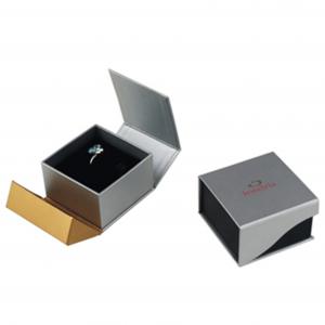 China Velvet Ring Jewelry Packaging Box OEM Cardboard Jewellery Display Boxes on sale