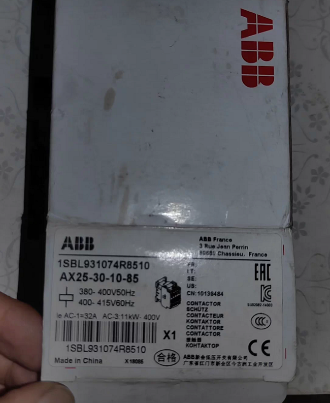 AX25-30-10-85 ABB Ac contactor Efficient reliable motor control solutions