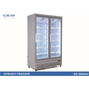 Cheap Freestanding Upright Display Refrigerator , Stainless Steel Refrigerator for sale