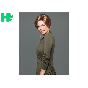 Layer Glueless Heat Friendly Wigs Black Mixed Blonde Machine Made