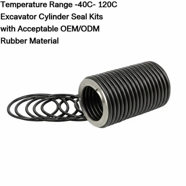 Temperature Range -40C- 120C Excavator Cylinder Seal Kits with Acceptable OEM