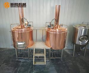 3HL Red Copper Beer Brewing Equipment With Electric Temperature Control