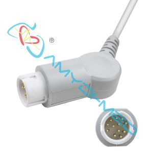 2.4m ECG Cables And Leadwires Round 12 Pins Plug Compatible With HP