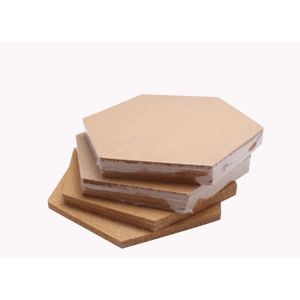 China Wholesale 12'' Hexagon Adhesive Cork Tile for Notice Bulletin Board in