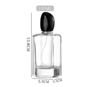 Square Glass Perfume Bottle with 50ml 100ml Capacity and Distinctive Irregular