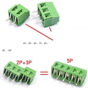 5.08mm Pitch PCB Mounted Connectors Screw Terminal Blocks 2P 3P Jointed