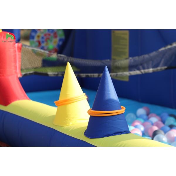 Kids Party Wet DryInflatable Bounce House Water Slide Bouncer Combo With Bigger Splash Pool Climbing Blower Basket Dartboard