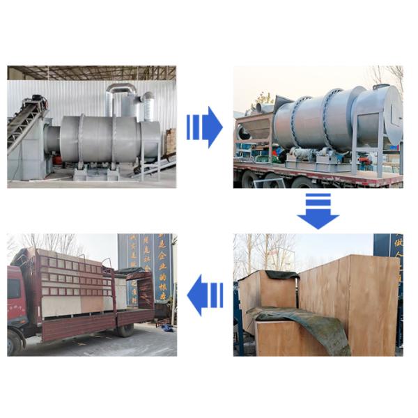 Silica Sand Rotary Drum Dryer Three Cylinder Quartz Sand Clay Gypsum Plaster River
