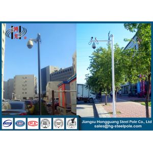 Cheap Polygonal ODM / OEM Telescopic CCTV Camera Pole for Parking Lot Monitoring for sale