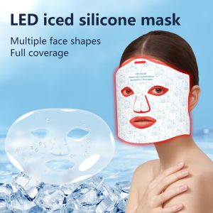 4 Colors LED Ice Mask with A Ice Bag for Beauty Rejuvation and Skin Healing