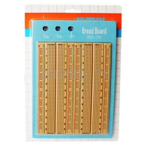 Cheap Brown Electronics Breadboard Kit Prototyping With 4 Distribution Strips for sale