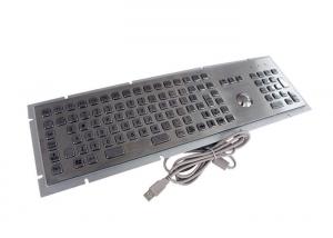 Cheap PS2 107 Keys IP65 Stainless Steel Numeric Keypad With Trackball for sale