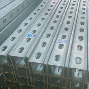 China Slotted 41mm Strut C Channel Section Cold Formed Channel Steel Profile HDG Unistrut on sale