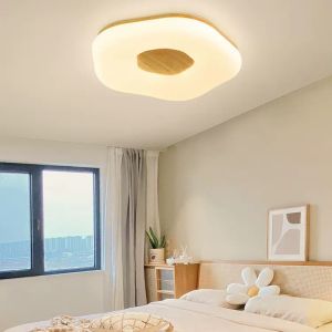 China Modern Ceiling Lamp LED 24W 36W Flower Shape Ceiling Lights For Bedroom Living Dining Room wooden ceiling lamp(WH-WA-56) on sale