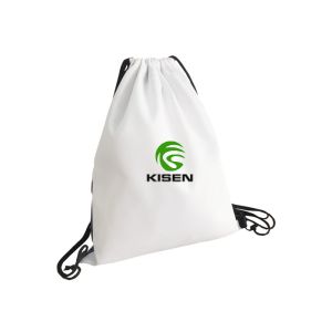 Heat Sublimation Reusable Polyester Shopping Bags With Drawstring OEM Service