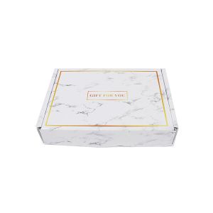 China Marble Printing Corrugated Mailer Box Clothing Packaging Shipping Box for Custom Logo on sale