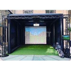 China Airtight Custom LOGO Inflatable Golf Practice Simulator Tent on sale