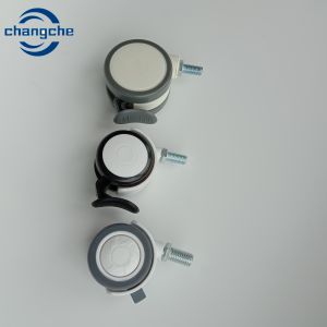 Urethane Swivel Medical Caster Wheels Screw 4 Inch Custom