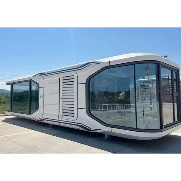 Outdoor Container Home with Capsule House Design and Rock Wool Sandwich Panel