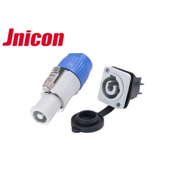 3 Pin Circualr IP44 Waterproof LED Connectors Powercon Socket 500V / 20A