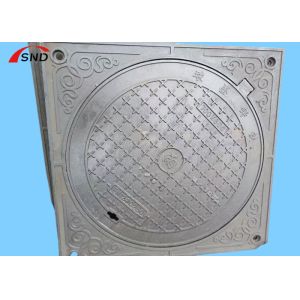 China 700*800mm Square Frame Round Cover Ductile Iron Manhole Cover C250 D400 BS EN124 on sale
