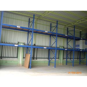 Adjustable two level Warehouse Shelving Racks with forklift moving , 5000KG