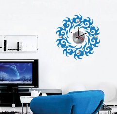 Cheap DIY Crystal Flower Designer Wall Sticker Clocks 10D004 for sale