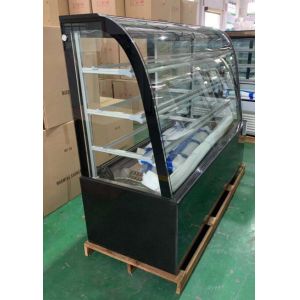 Single Arc Cake Display Freezer 3 Layers Shelf Inside / Bakery Cooling Showcase