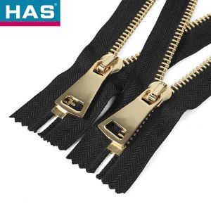 Auto Lock #10 Heavy Duty Zipper Black Metal Zipper Jacket Smooth