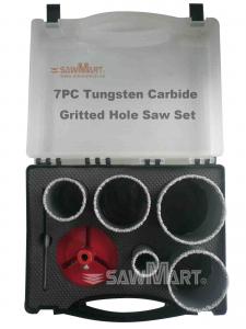 China 7 pcs tungsten carbide grit hole saw kit masonry tile on sale