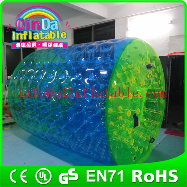 Quality QinDa Inflatable water park epuipment for sale inflatable water roller water rolling ball wholesale