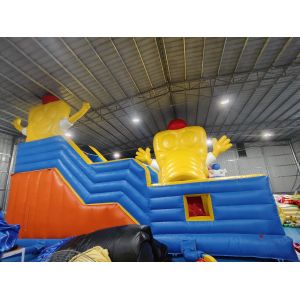 Automatic Move Inflatable Bounce House With Slide SpongeBob SquarePants
