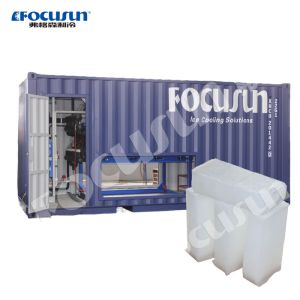 Frascold Compressor Used Air Cooling 1MT Solar Block Ice Making Machine for in