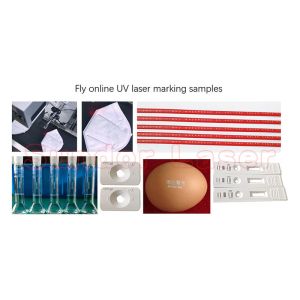 Fast speed UV Laser Flying online Marking Machine with Conveyor Belt for Mass