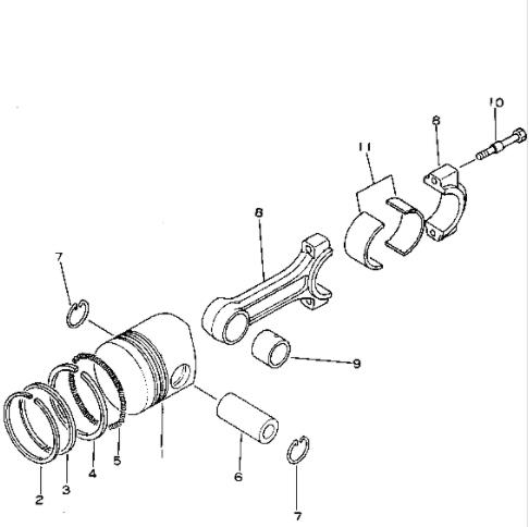 YM705311-23600 YM705225-23600 Komatsu 3D72 Engine Connecting Rod Metal Assy