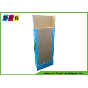 MDF Peg Board Cardboard Pop Displays Floor Standing For Flexible Power Strip