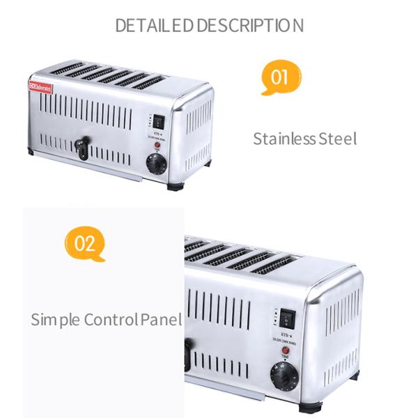Electric 2.3W 4 Slices Bakery Processing Equipment