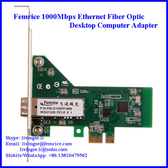 Quality 1000M Ethernet Fiber to the Desktop PC Network Adapter, SFP Slot, PCI Express x1 NIC Card wholesale