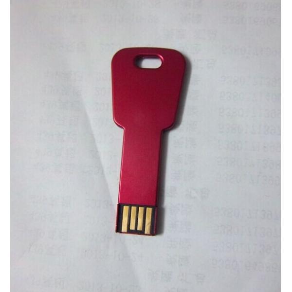 Metal key shape usb with custom logo printing at 1gb to 32gb
