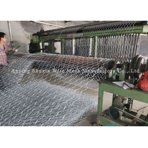 Three Twisted Weave 3.4mm Stone Filled Gabions Galvanized Hexagonal Wire Mesh