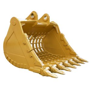 Cheap Yellow / Black Excavator Skeleton Bucket For Ditching Cleaning And Sieving With Hardox450/500 Q355B for sale