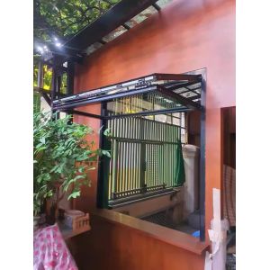 Kitchen-Focused Folding Window Solution Facilitating Steam Ventilation and Herb