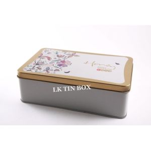 Custom Gift Tin Box Printed Porker Chips Pvc Window Rectangular Tin Containers