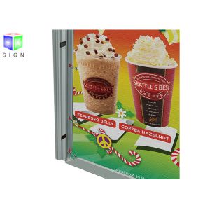 Aluminum Advertising Lightbox Frameless Picture Frames For Railway Station