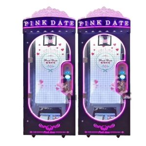 50KG Customized Black Pink Date Arcade Coin Operated Games Claw Machine Prize
