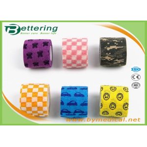 Printed Veterinary elastic Non Woven Cohesive Bandage with various patterns