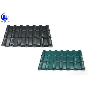 UV Resistant Synthetic Resin Roof Tile 219mm Pitch For Building Construction